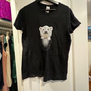 Polar bear black shirt